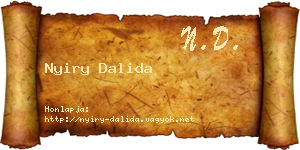 Nyiry Dalida névjegykártya